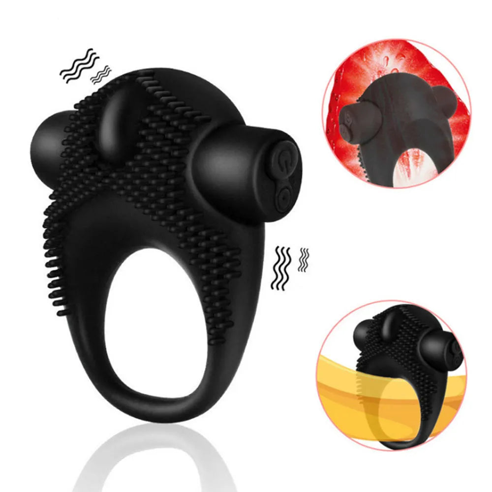 Adult 10 Frequency Vibrator Cockring Penis Cock Ring on for Man Delay Ejaculation Sex Toys for Men Couple Rings Penisring Toy for male