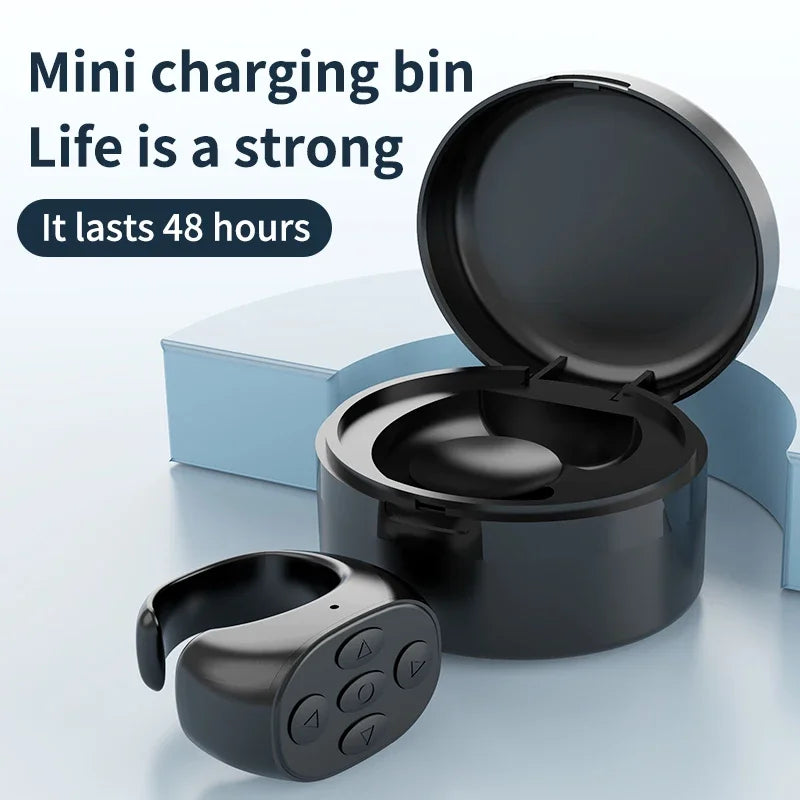 NEW Arrivals For TikTok Fingertip Remote Control Ring Bluetooth Novels Comics Turn Page Music App Controller Selfie Camera Shutter For iPhone Mobile Phones Accessories