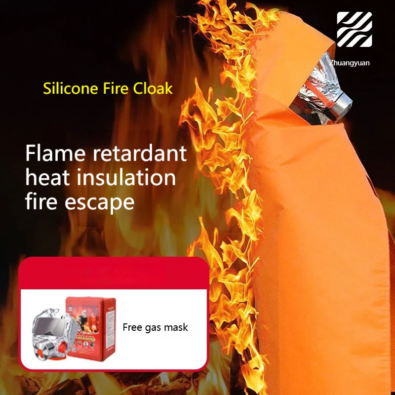 NEW Top Quality SOS Flame Retardant Cloak Emergency Survival Fire Blanket Double-Layer Fireproof Cloak Full Body Protection Heat Insulation