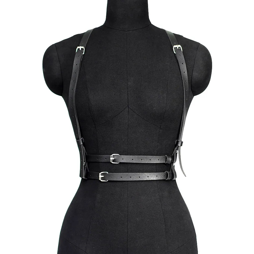 Fashion Harness belt Harness Corset Leather Lingerie Bondage Lingerie Body Harness Fetish Clothing Gothic Suspenders for Women