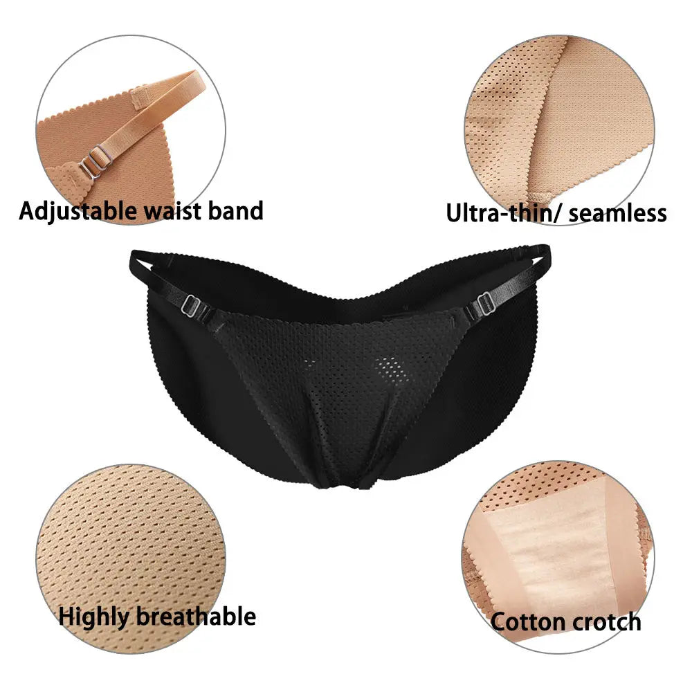 Women Sponge Padded Push Up Panties Butt Lifter Shaper Fake Ass Buttocks Hip Pads Invisible Control Briefs Underwear Underpants Female Ladies High Quality Fashion Underwear Products