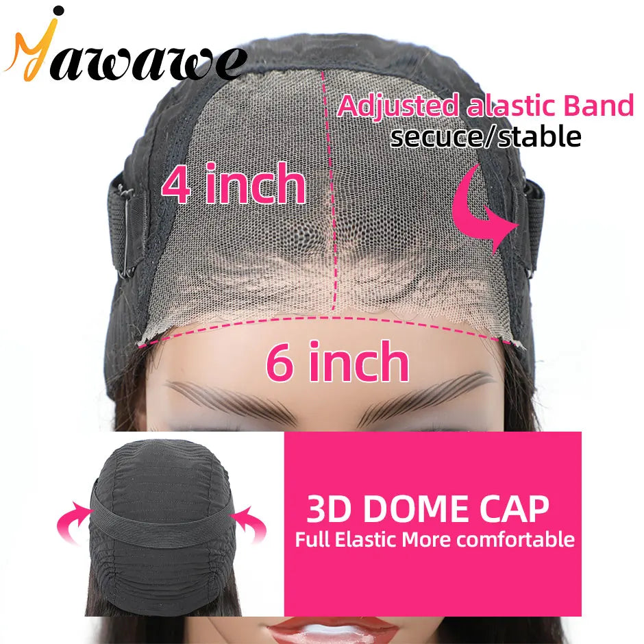 NEW Arrivals 20-32Inches Pre-Bleached Glueless Wig Human Natural Hair Ready To Wear Water Wave Pre-Plucked Lace Frontal Wigs For Women Curly HD Lace Wigs Girls Hair Care Accessories