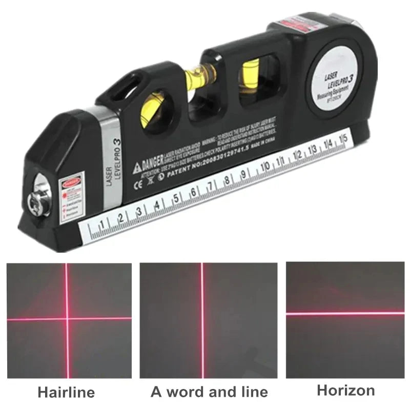 NEW Arrivals Laser Level Horizon Vertical Measure 8FT Aligner Standard and Metric Rulers Multipurpose Measure Home Appliances