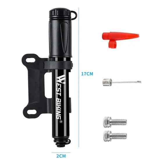 NEW Arrivals 100Psi Mini Bike Pump Aluminum Alloy Bicycle Hand Air Pump Tire Inflator Schrader Valve MTB Road Cycling Pump Bicycle Parts Accessories Sports Supplies