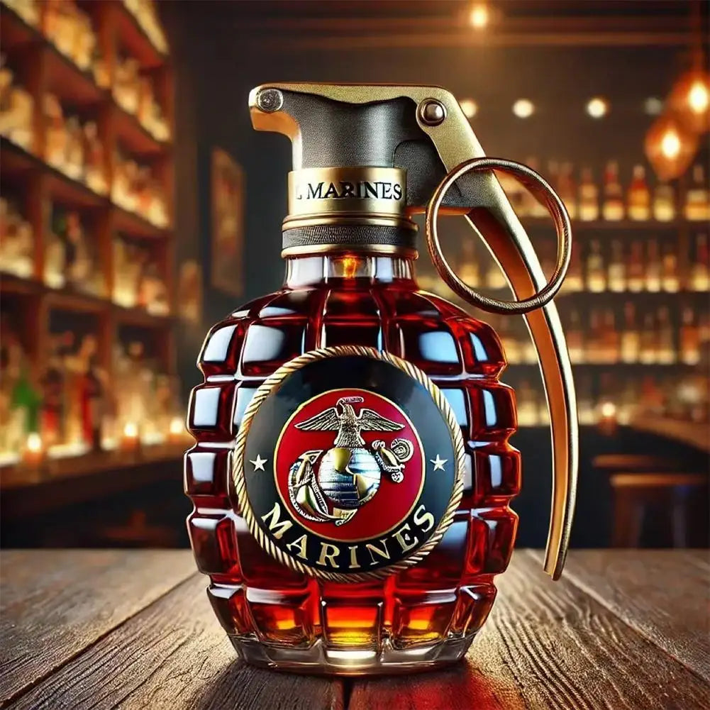 NEW Military Hand Whiskey Bottle Engraved Hand Shape Whiskey Glass For Bar Office Home Decor Wine Cocktail Bottle Statue Decoration