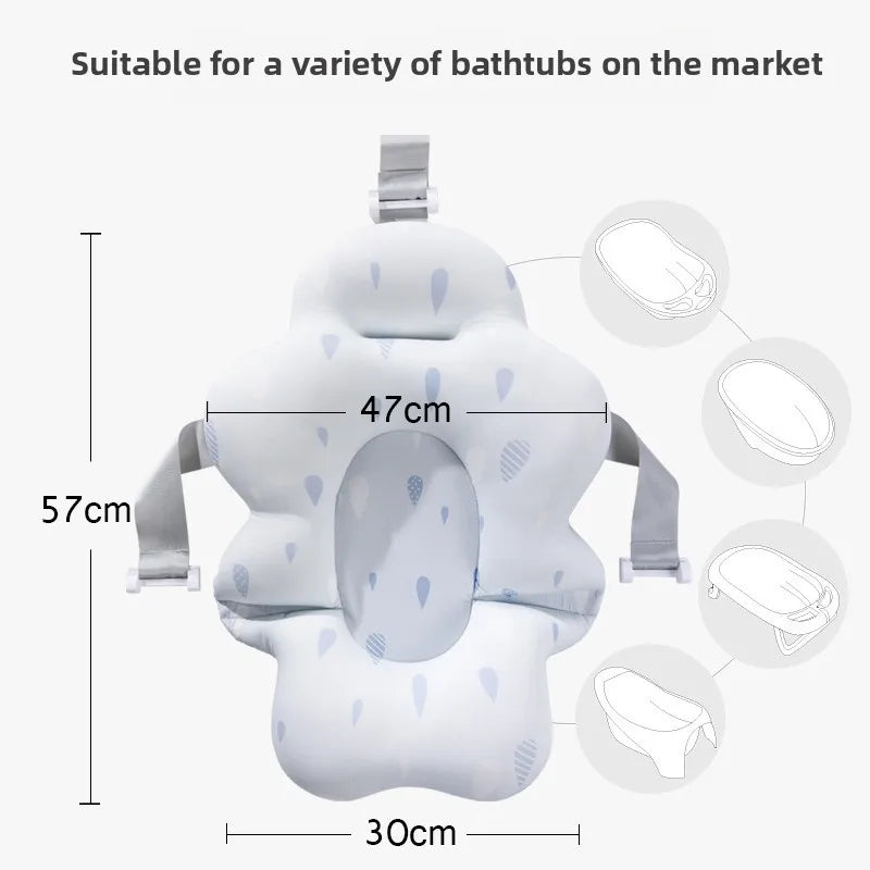 NEW Arrivals Baby Bath Support Pad Foldable Floating Seat Adjustable Newborn Bathing Cushion Infant Safety Net Hammock Babies Personal Care Supplies