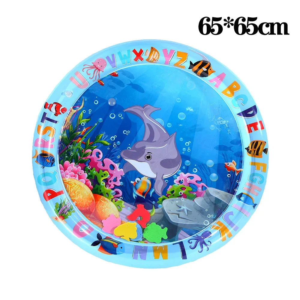 NEW Arrivals 10PCS Set 3 Styles 100CM Water Sensory Play Mat Thickened Inflatable Water Mat For Cat And Dog Pet Playmat With Fish Sea Ocean Theme Sensory Water Toys Pets Supplies