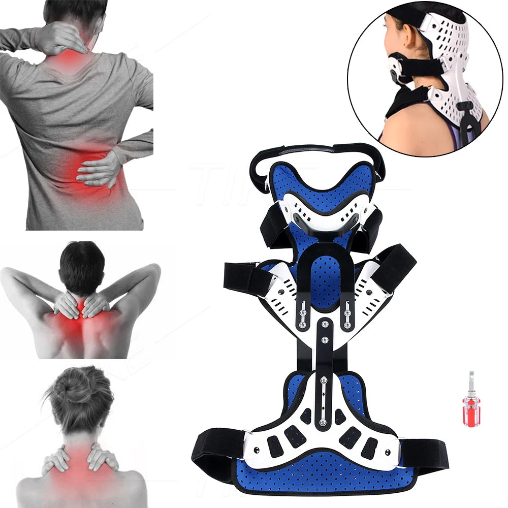 New Arrivals Posture Corrector for Head Neck Chest Orthotics Traction Device Adjustable Cervical Support Spine Stretch Fixed Kyphosis Scoliasis Treatment Therapy Pain Relief Medical Devices Supplies Health Care Products