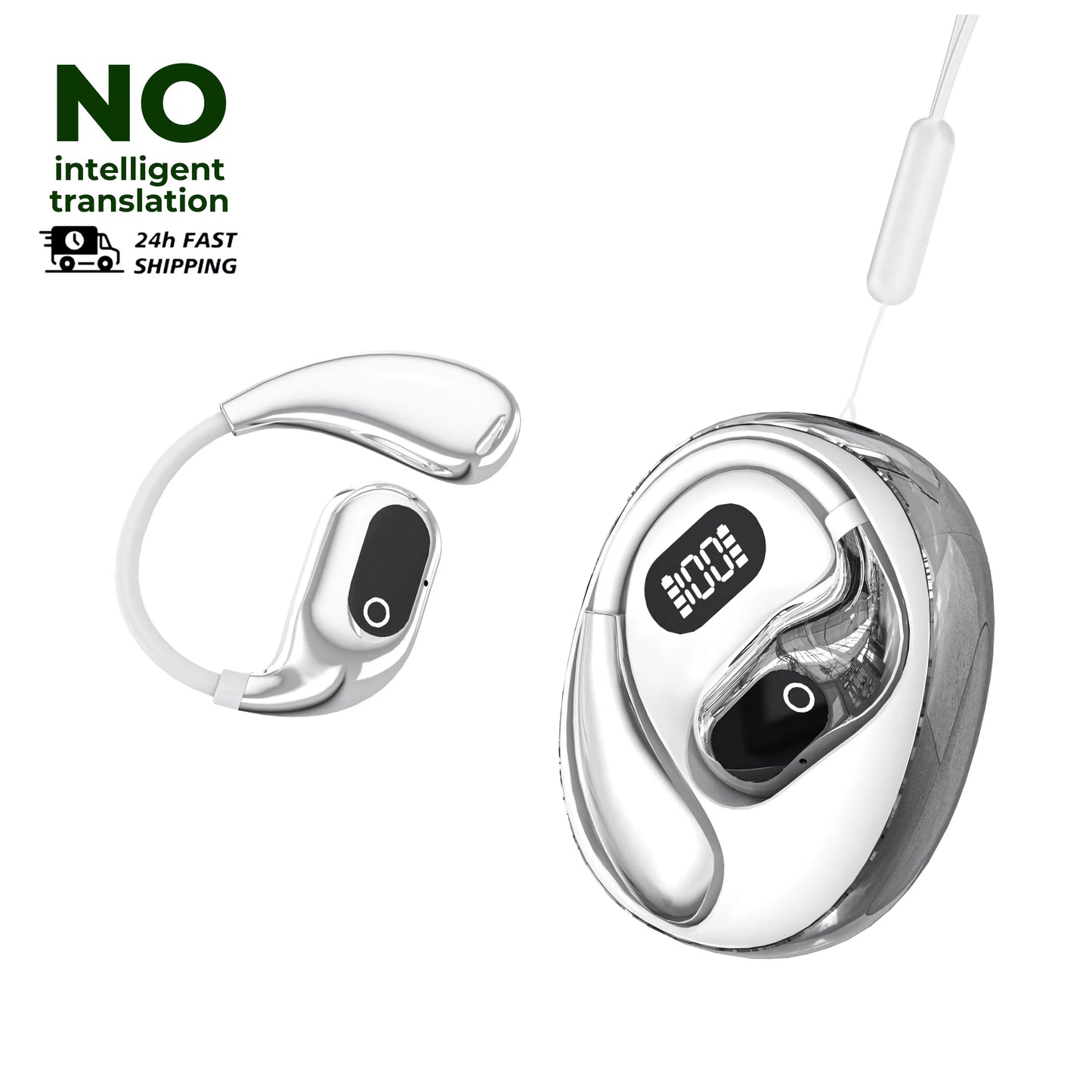NEW Arrivals AI Translator Earphones 144 Languages Translation Headphones Wireless Bluetooth Headset for Business Office Travel Aboard Sport Earbuds
