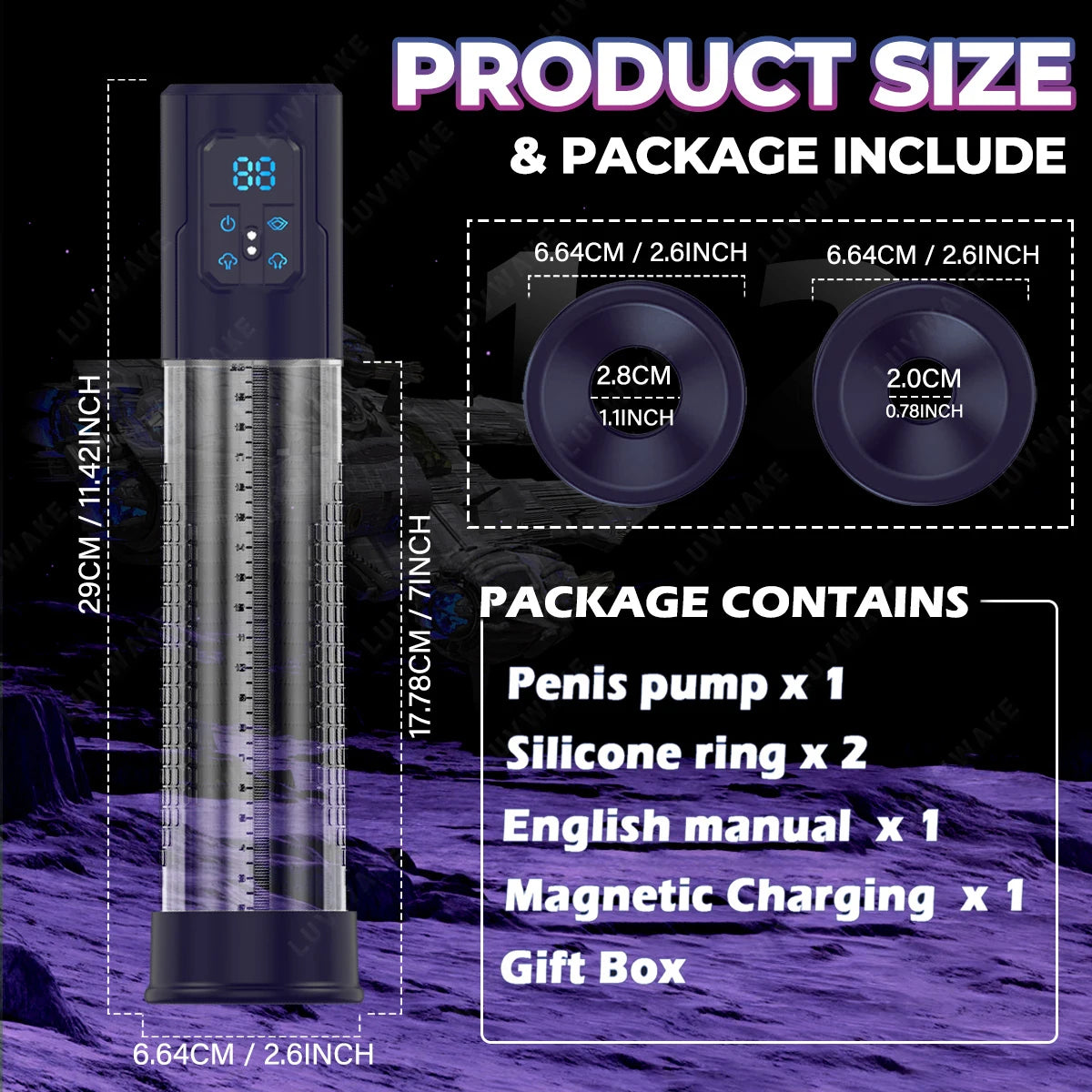 Waterproof Electric Penis Pump Masturbation Automatic Suction Pump Dick Enlarger for Men Vacuum Device For Erection