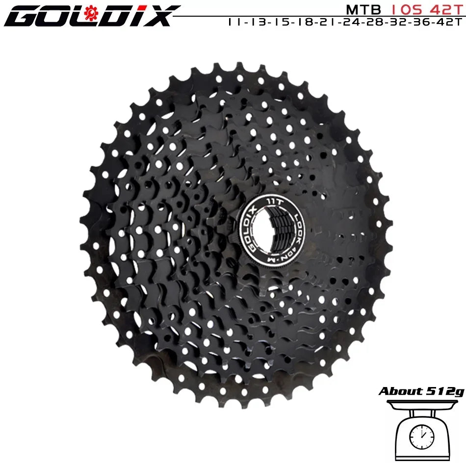 NEW Black MTB Cassette 8/9/10/11/12 Speed 40/42/46/50/50T K7 8/9/10/11/12v Bicycle Freewheel Bicycle Sprocket for Shimano HG Bicycle Accessories Sports Supplies