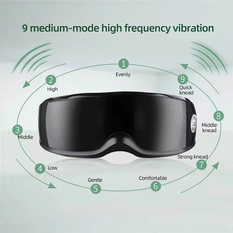 NEW Eye Massager Wireless Smart Vibration Magnetic Relieves Fatigue Dark Circles Acupuncture Massage Relax Eye Care Device
