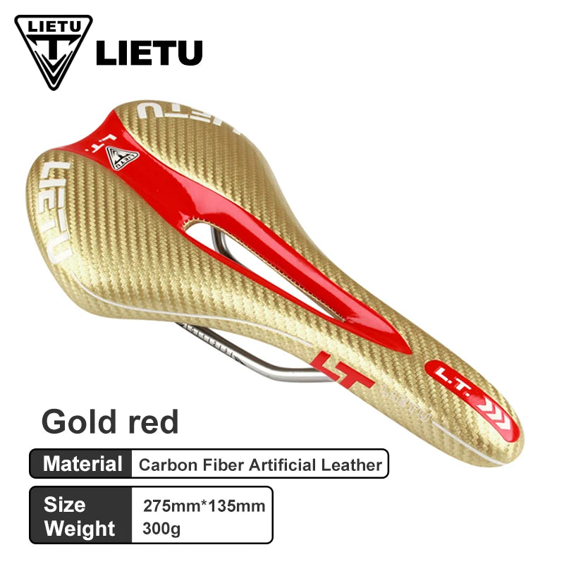 NEW Arrivals 12 Colors Bicycle Carbon Fiber Saddle MTB Road Bike Cycling Silicone Skid-Proof Saddle Seat Silica Gel Cushion Seat Leather Front Seat Mat Bicycles Accessories