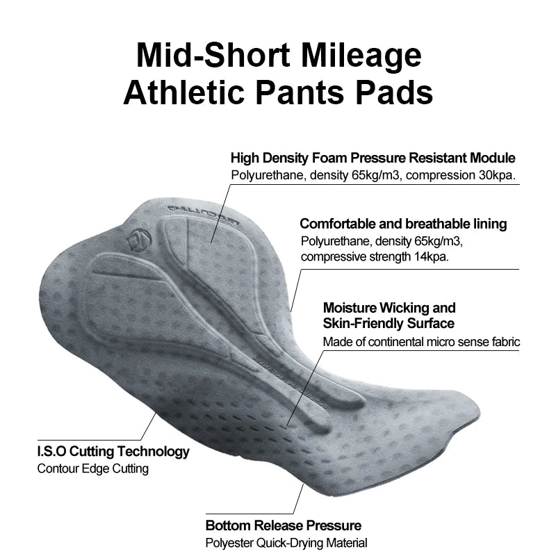 Original LAMEDA S-2XL UK Size Thermal Fleece Cycling Winter Warm Pants Man Winter Men's Bib Pants Windproof Road Bike Trousers Padded Bicycle Leggings MTB Clothing