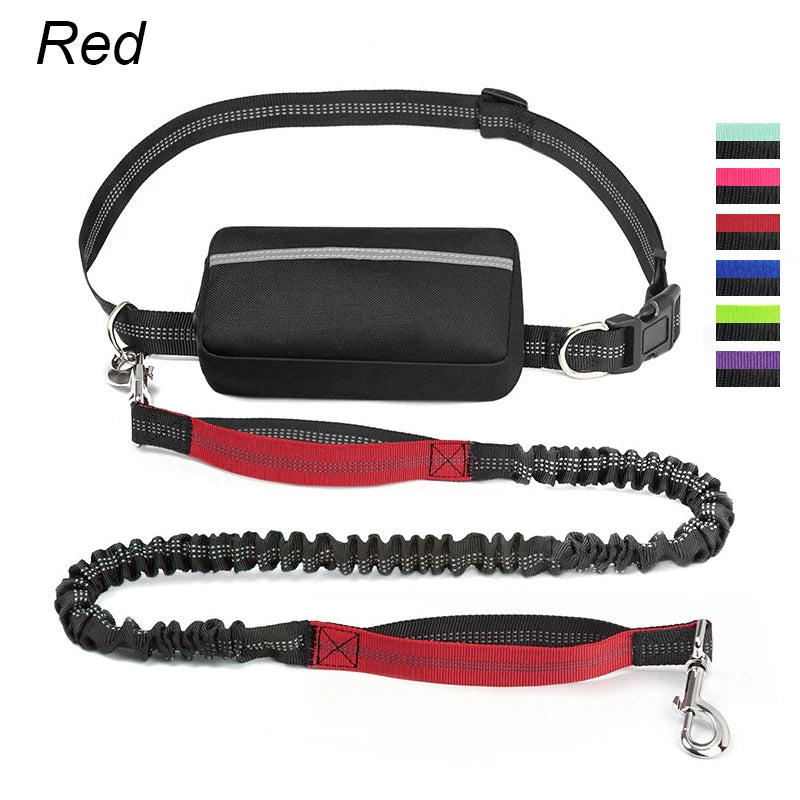 NEW Arrivals 2 in 1 Set Multifunctional Sports Waist Bag Extended Hands Free Leash Adjustable for Dog Outdoor Walking Hiking and Leash Pet Running Leash with Waist Bag Pets Supplies