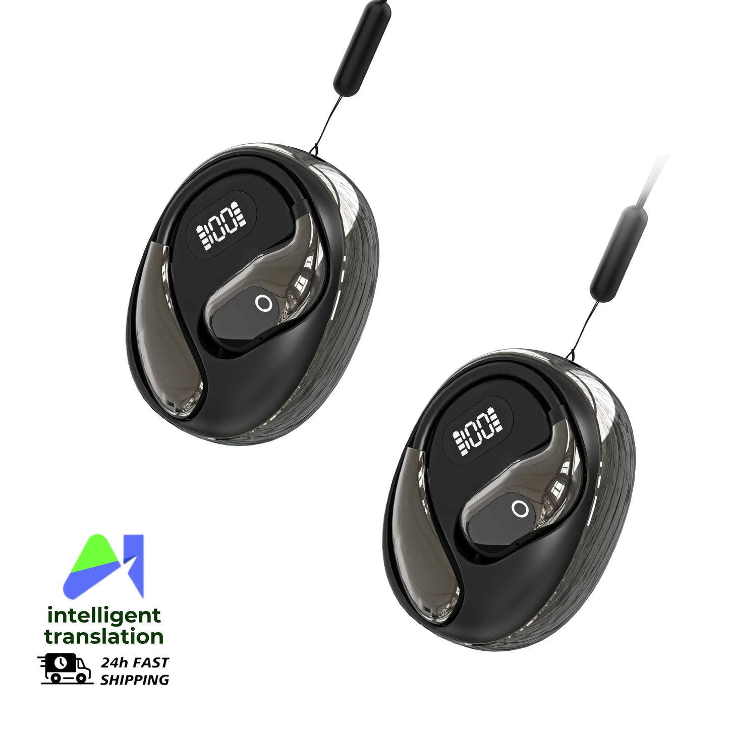 NEW Arrivals AI Translator Earphones 144 Languages Translation Headphones Wireless Bluetooth Headset for Business Office Travel Aboard Sport Earbuds