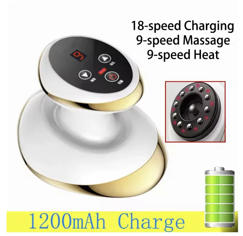 NEW Arrivals Home Electric Gua-Sha Scraping Massage Cupping Body Massager Vacuum Cans Suction Cup Heating Fat Burner Anti-Cellulite Massager Skin Care Supplies