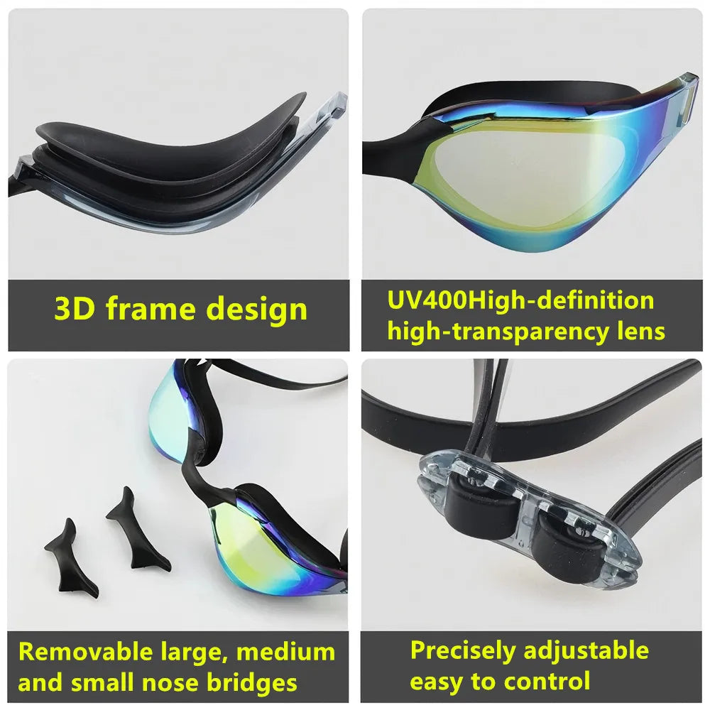 NEW Arrivals 2PCS Set 100% Original ARENA Professional Swimming Racing Goggles High-Definition 7 Colors Waterproof Anti-Fog UV400 Competition Training Swimming Top Quality Goggles