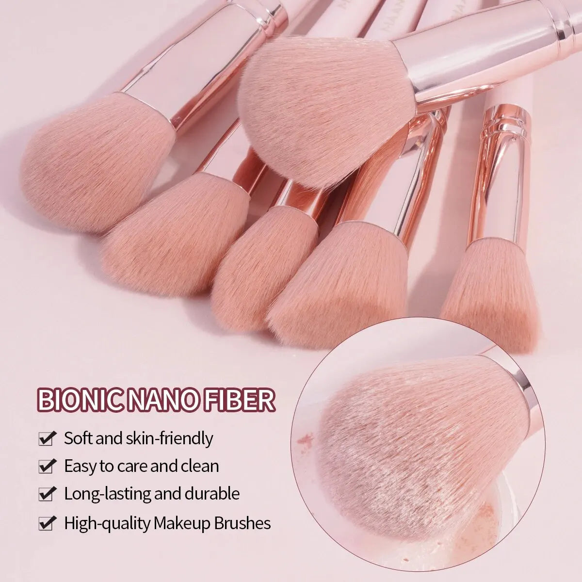 MAANGE 40PCS Professional Makeup Kit 30PCS Makeup Brush Wih Powder Puff Makeup Clean Sponge Concealer Blending Blush Eyeshadow