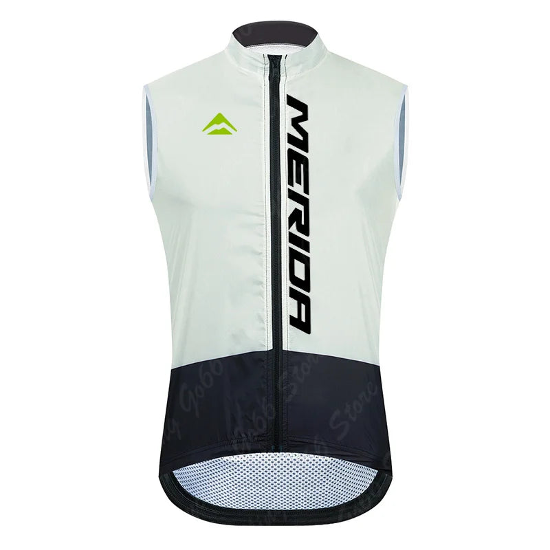 NEW Arrivals S-3XL Plus Size Original Merida Men's Bicycle Vest MTB Bicycle Vest Road Bicycle Windproof Vest Sleeveless Lightweight Breathable Cycling Jacket Cycling Apparel Accessories Sports Clothing Supplies