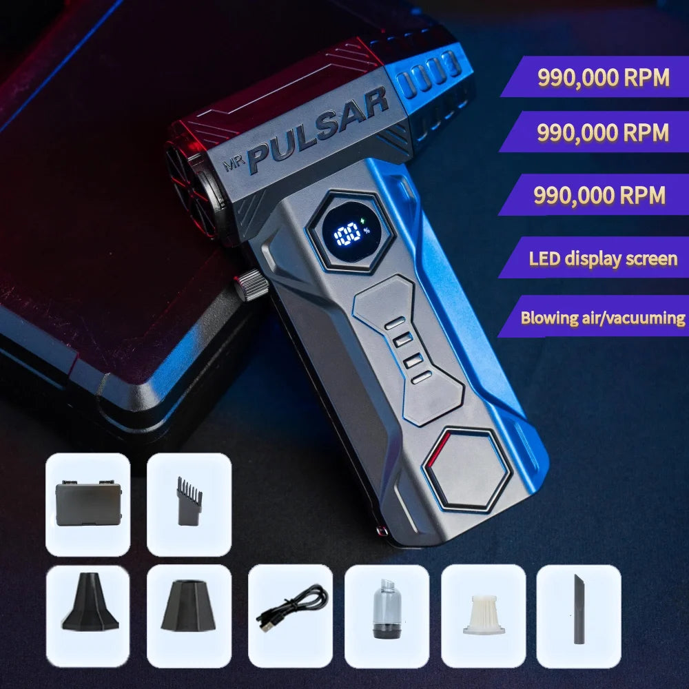 NEW Brand X11Pro MAX Turbo Jet Wireless 6 Modes Blower 990000RPM Powerful Air Blower Brushless Motor Turbo Fan Wind Speed 75m/s 10000mAh Strong Breeze PC/Keyboard/Car Cleaning Air Duster Blower