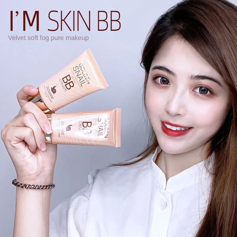 NEW Arrivals Golden Snail BB Cream Liquid Foundation Long-Lasting Oil Control Acne Base Cream Makeup Moisturizing Matte Before Milk Isolation Genuine Women Female Cosmetics Supplies