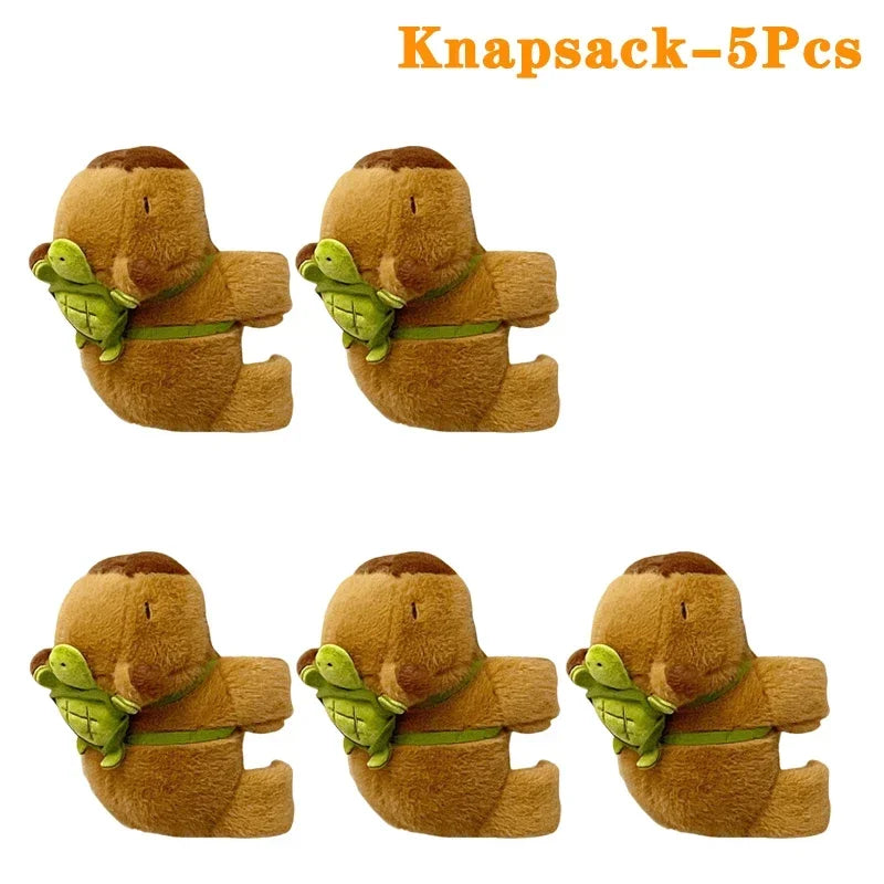 NEW Arrivals 1-10PCS Set Capybara Clap Circle Toys Slap Snap Wrap Wristband Bracelet Capybara Plush Hand Ring Fun Pop Circles Kids Gift