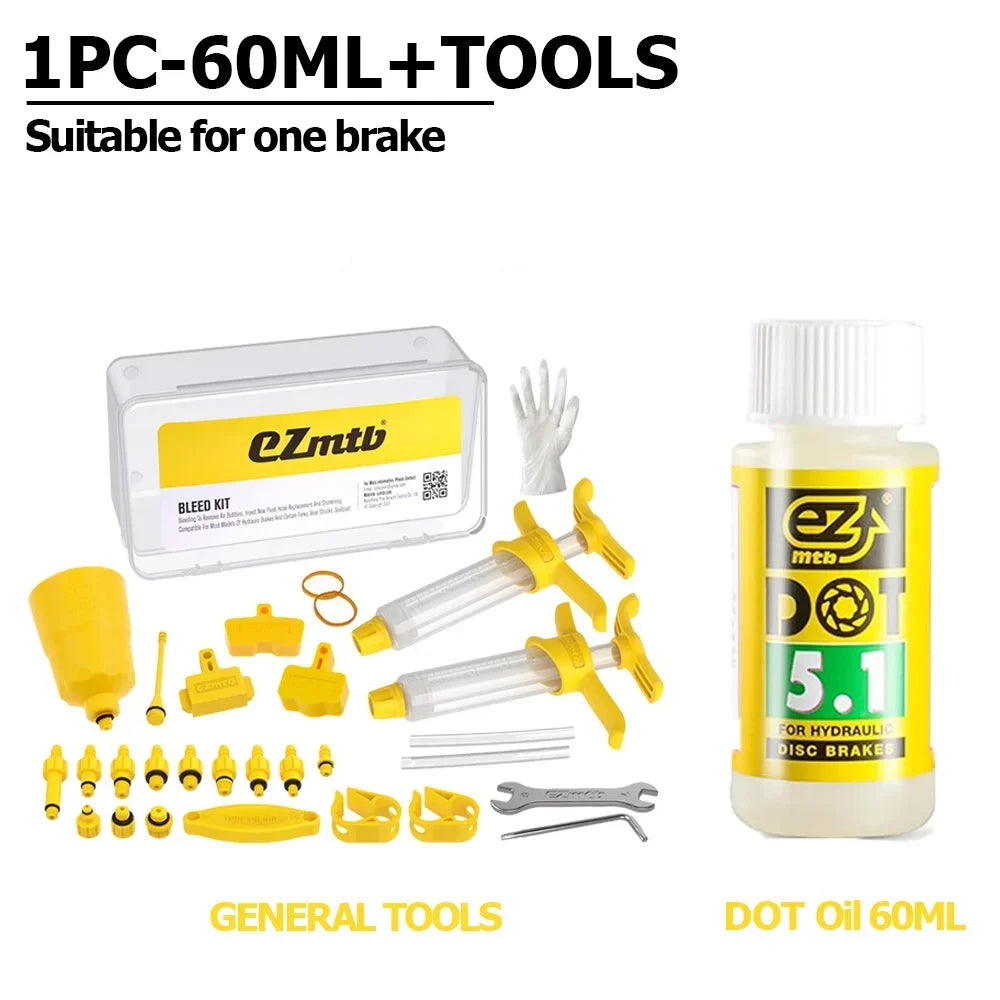 NEW Bicycle Brake Mineral Oil, Bicycle Hydraulic Disc Brake Oil Bleed Kit ,Mineral Oil Shimano MTB Road Racing Bike Brake Repair Tools Set Bicycle Parts Spares Accessories