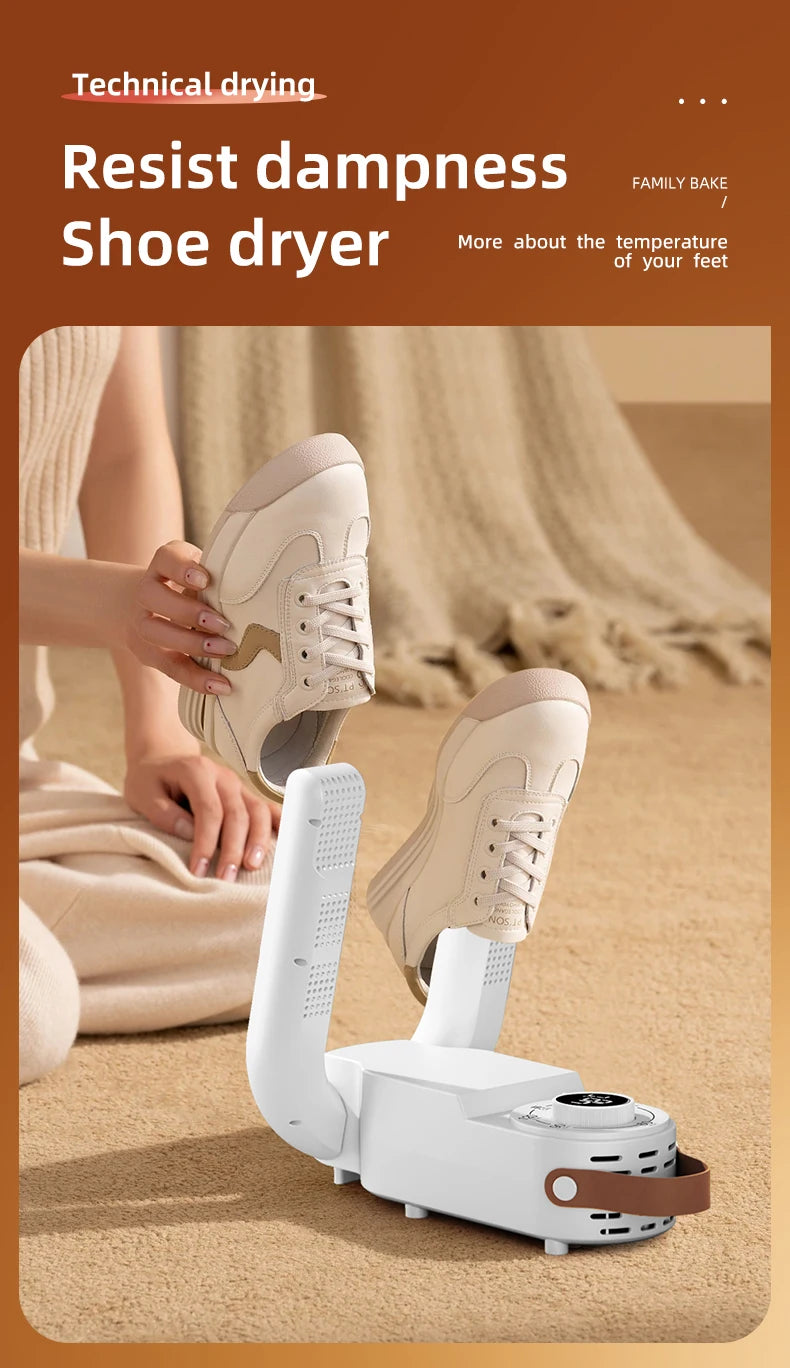 NEW Arrivals Portable Shoe Dryer Electric Shoe and Boot Dryer Intelligent Timer Adjustable Dryer Deodorizer Dehumidifier Shoe Drying Machine