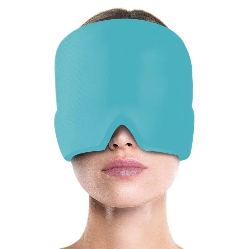 NEW Arrivals Relief Headgear Migraine Head Pain Relief Cap Gel Ice Cap Single Layer Headgear Ice Pack Headgear Relief Stretchable Compress Hood Massage Accessories Health Care Supplies