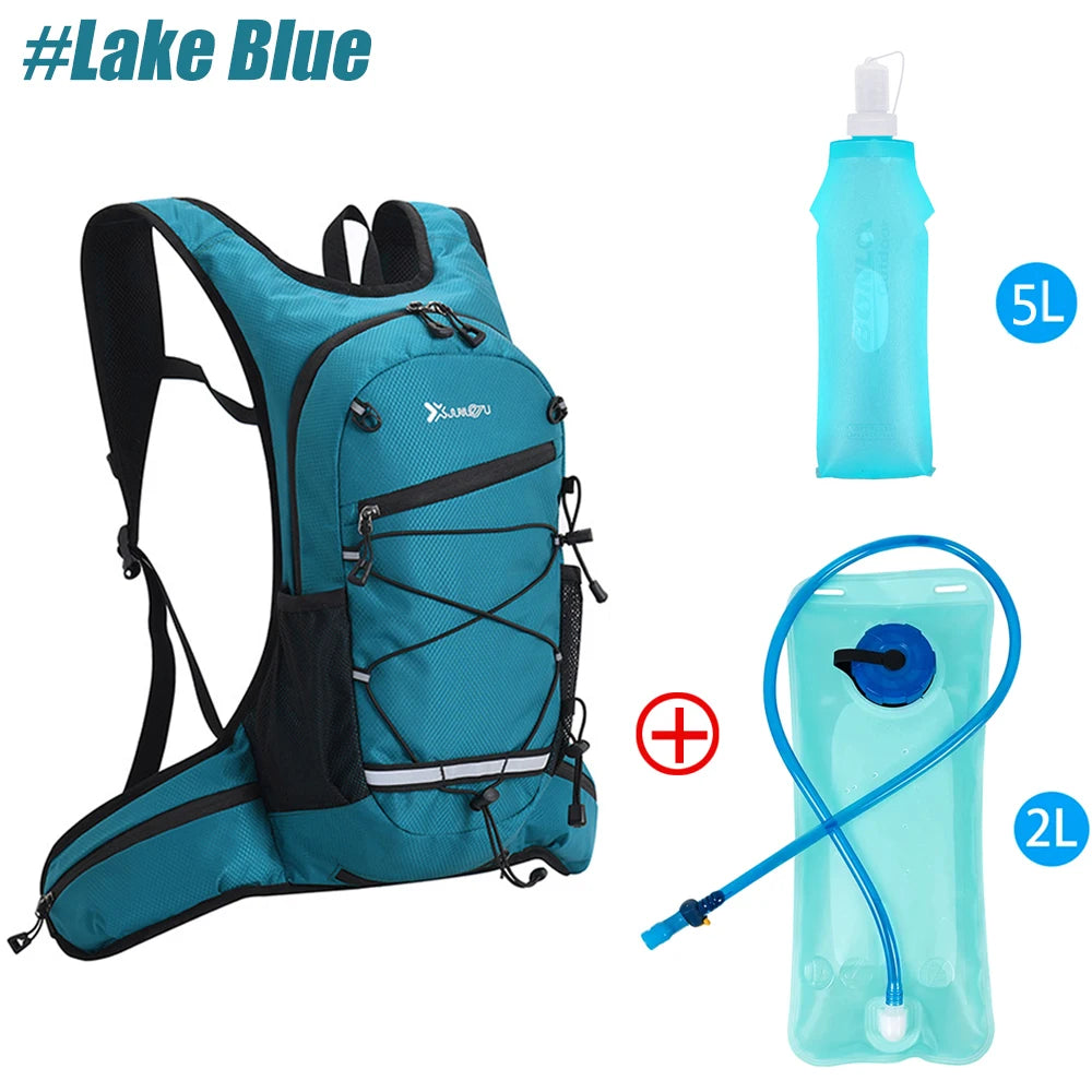 NEW Arrivals 3PCS Set Women Men Outdoor Travel Trail Running Hiking Climbing Camping Cycling Ultralight Backpack Hydration Jogging Vest Breathable Marathon Bicycle Bag Water Bottle 500ML