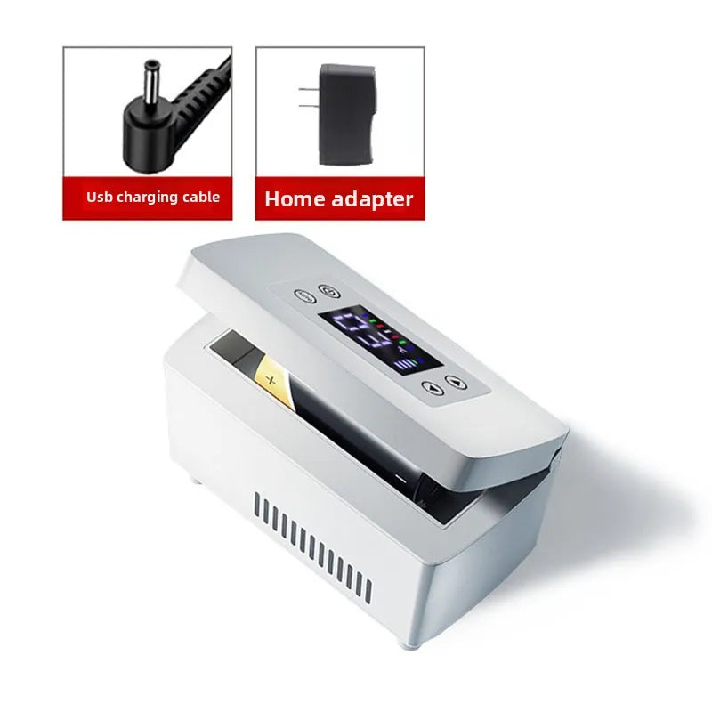 NEW Travel Portable Insulin Cooler Case + Batteries with Digital Temperature Control for Home Outdoor Car Travel Medicine Refrigerator Pills Case Freezer Health Care Supplies