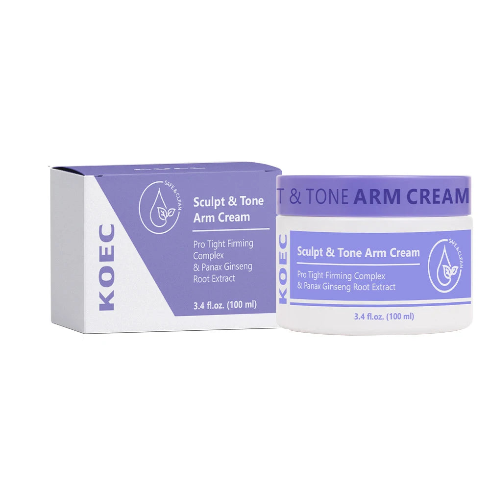 NEW KOEC Sculpt & Tone Arm Korean 100ml Cream Collagen Rice Protein Arm Firming Lifting Cream Ginseng Moisturizing Tightening Loose Arm Women Men Skin Care Supplies Korean Products