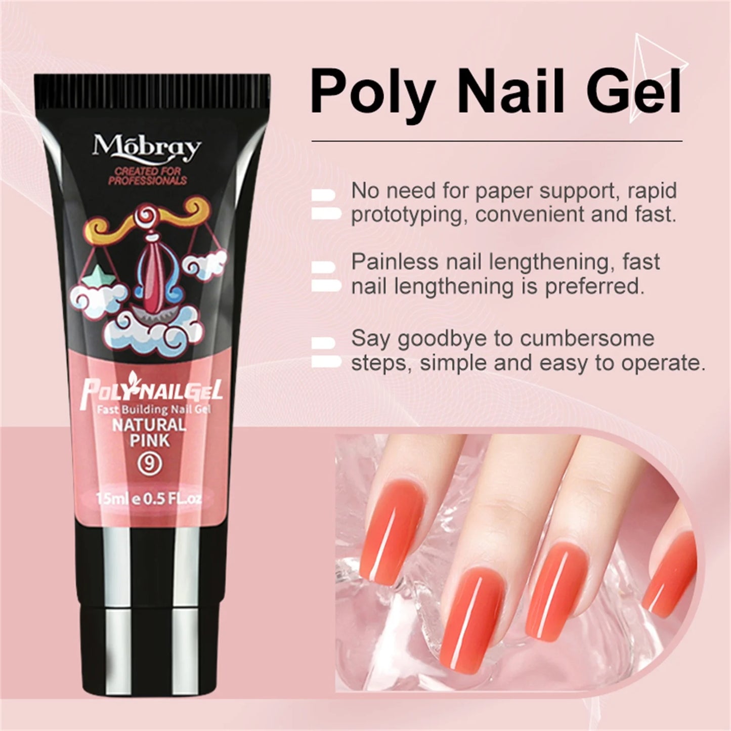 Poly UV Gel Kit All for Manicure Gel Nail Extension Set Slip Solution Builder Acrylic Gel Polish Nail Art Tool Design Fingertips