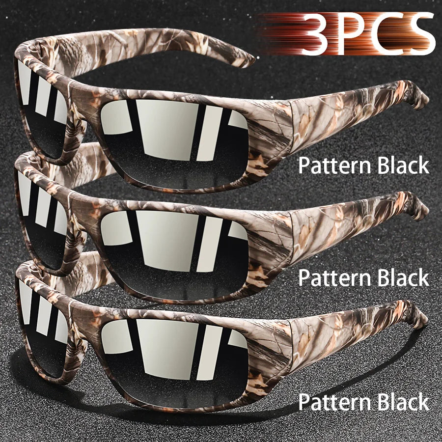 NEW Arrivals 3PCS Set Fashion Vintage Fishing Cycling Sports Sunglasses Men Women Running Mountaineering Sport Man Sun Glasses UV400 Eyewear