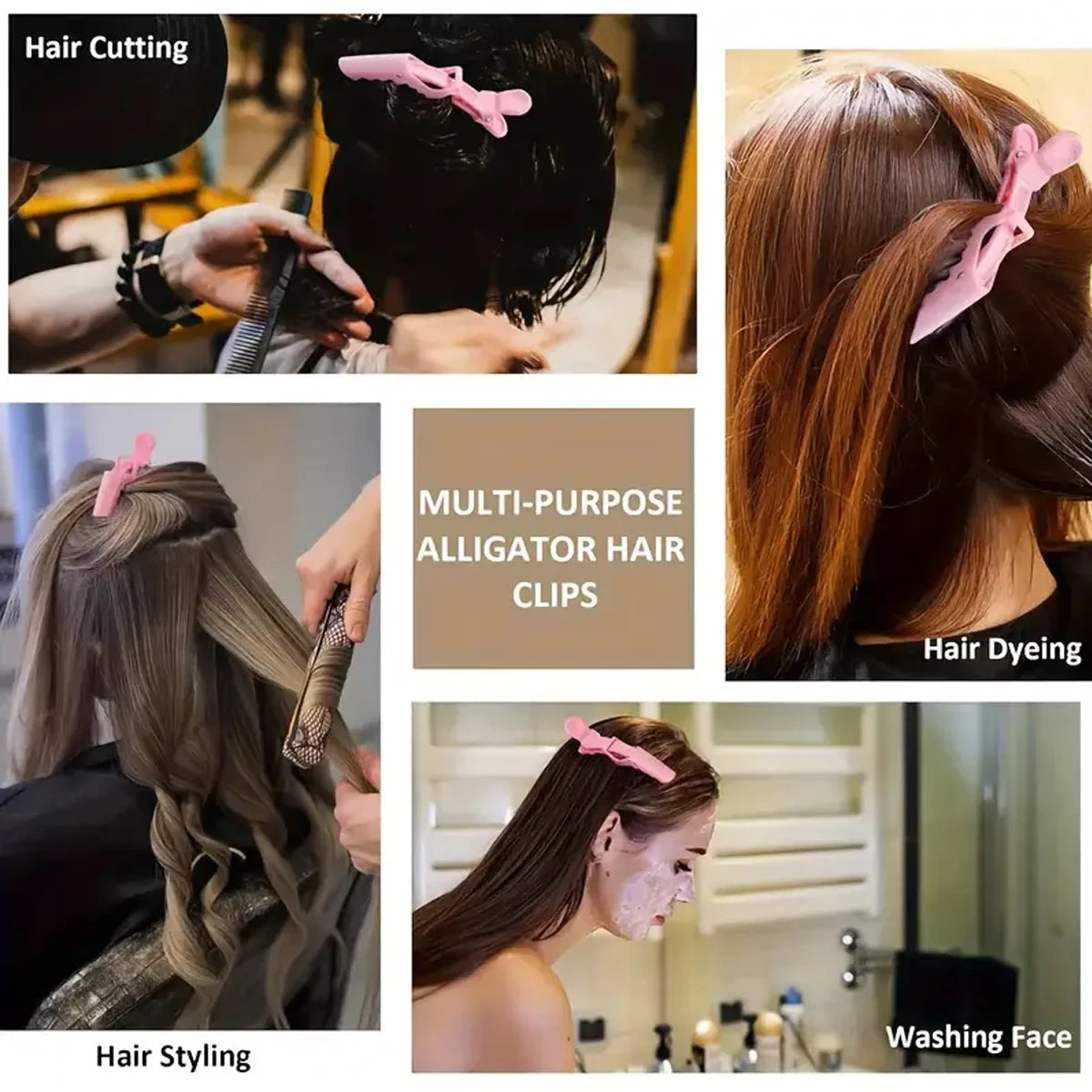 NEW Arrivals 30PCS Set 4 Colors Crocodile Non-Slip Hair Clip Design Claw Shaped Hair Clip Women Beauty Salon Hair Make-Up Clip For Hair Care Accessories