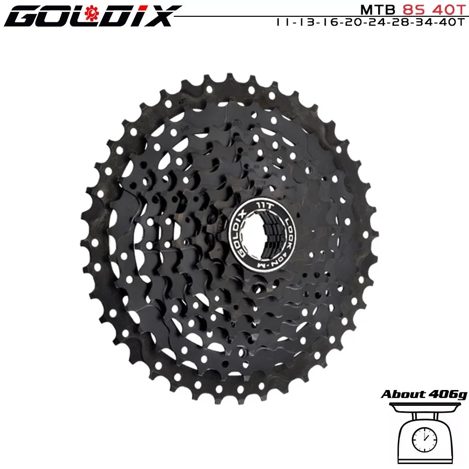 NEW Black MTB Cassette 8/9/10/11/12 Speed 40/42/46/50/50T K7 8/9/10/11/12v Bicycle Freewheel Bicycle Sprocket for Shimano HG Bicycle Accessories Sports Supplies