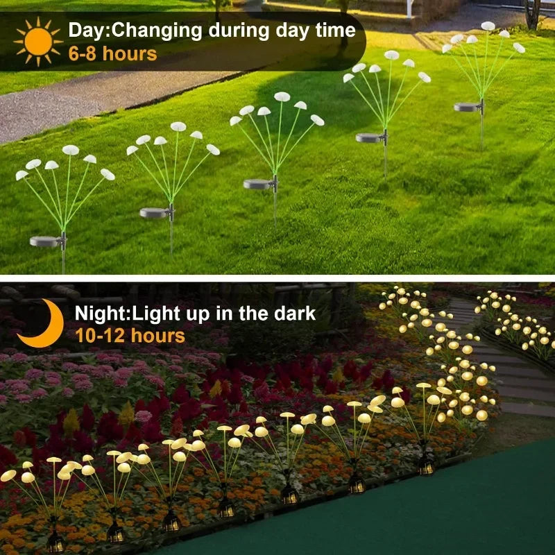 NEW Solar Garden Lights 2 Modes LED Solar Mushroom Lights Waterproof Decor Yard Patio Pathway Jellyfish Lamp Atmosphere for Garden Decoration