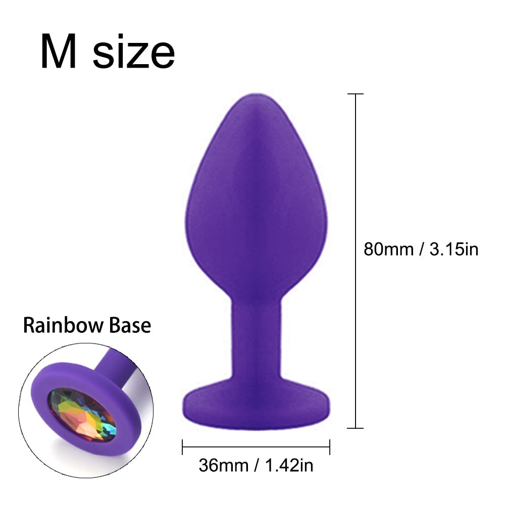 3 Sizes Sex Shop Adult Silicone Jewelry Anal Trainer Sex Prostate Back Yard Toy Anal Butt Plug for Women Man Couple Gay Unisex