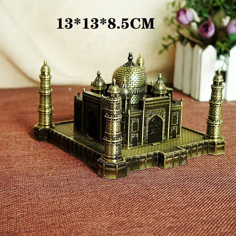 NEW Arrivals 30 Kind Metal Handicrafts Pisa Tower Egyptian Pyramids Building Model Taj Mahal Empire State Building Ornaments Architects Gifts Home Office Decoration Supplies