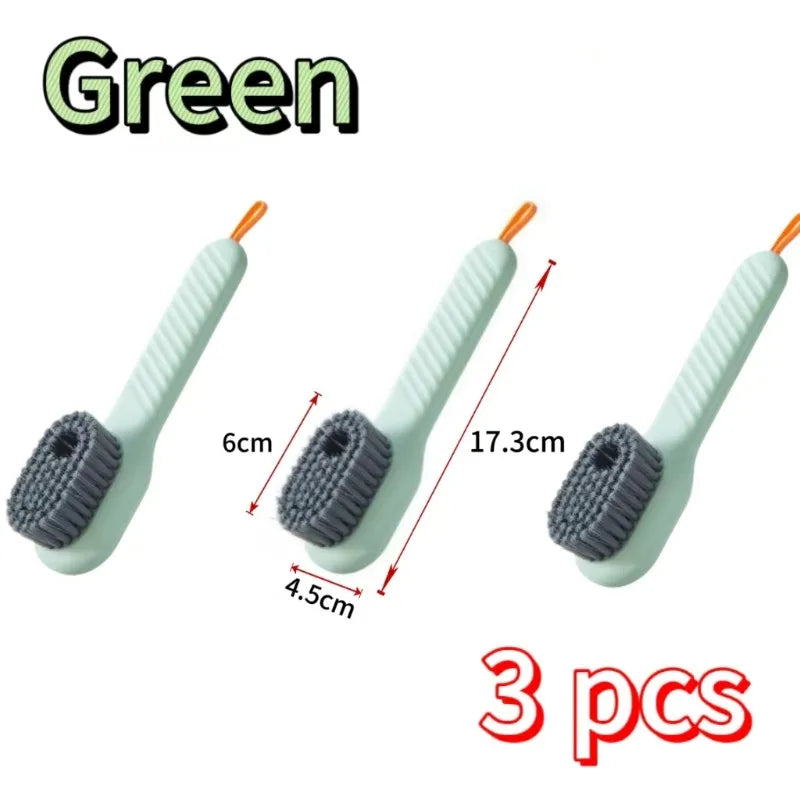 NEW Arrivals 3PCS Set Multi-Function Automatic Liquid Discharge Cleaning Brush–Shoe Brush & Clothes Cleaner, Perfect Household Cleaning Tool