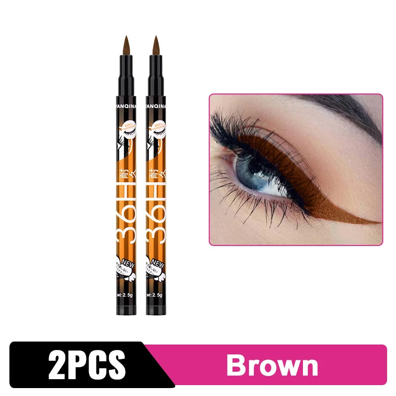 Liquid Eyeliner Quick-Dry Waterproof Eyeliner Pencil 36H Long-Lasting Black Liquid Eye Liner Pen Makeup Cosmetics Tool Beauty