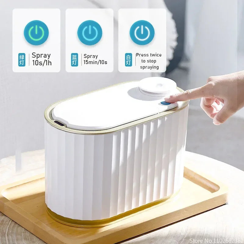 NEW 4L Aromatherapy Trash Can Bathroom Desktop Wastebasket Outdoor Mini Smart Trash Can Home Electronic Garbage Bin Sensor Wastebin Home Office Cleaning Supplies