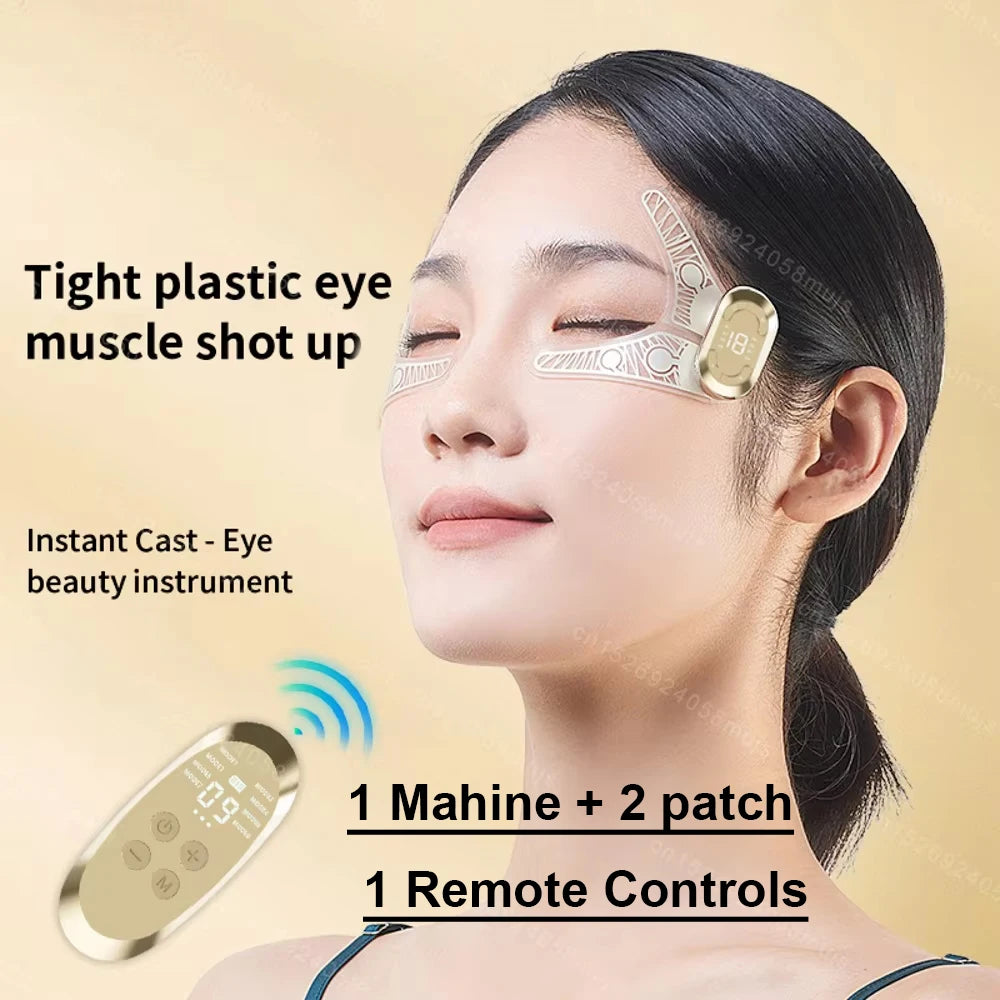 NEW EMS Facial Eye Massager Electric with Remote Control Muscle Stimulator Facial Massagers Beauty Eyes Face Lifting Fatigue Relief Women Skin Care Supplies
