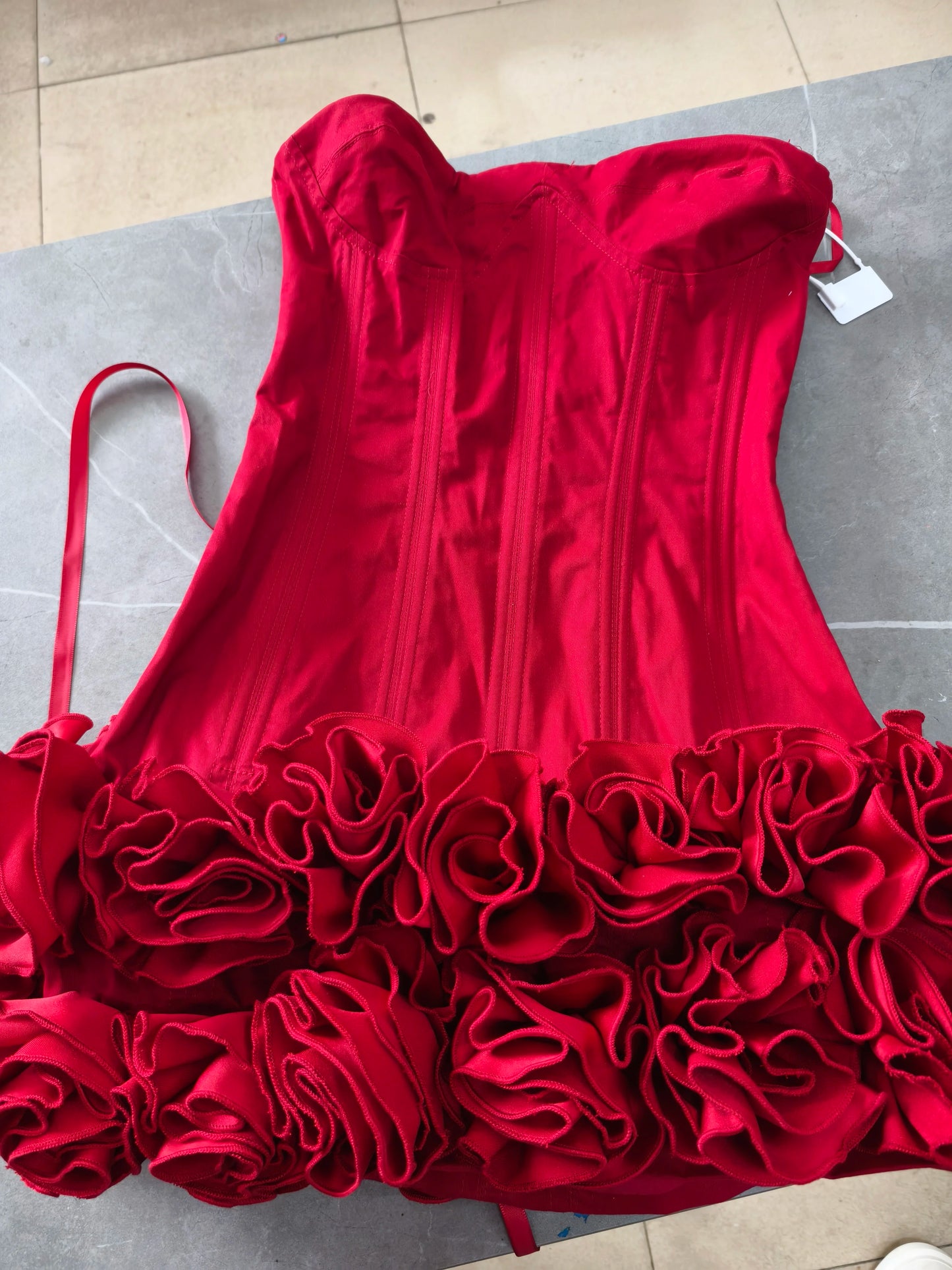 NEW Arrivals Black/Pink/White/Red Color Women's Formal Wedding Guest Evening Dresses Luxury Spring Autumn Summer Strapless Dress Fashion Flower Prom Gown