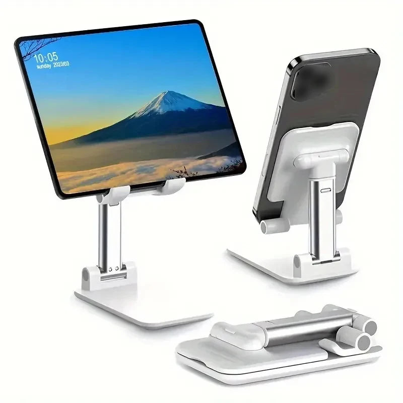 NEW Arrivals Black/White Color Desktop Mobile Phone Tablets Holder Stand For iPhone iPad Xiaomi Adjustable Desktops Tablet Holder Universal Table Mobile Phone Stand