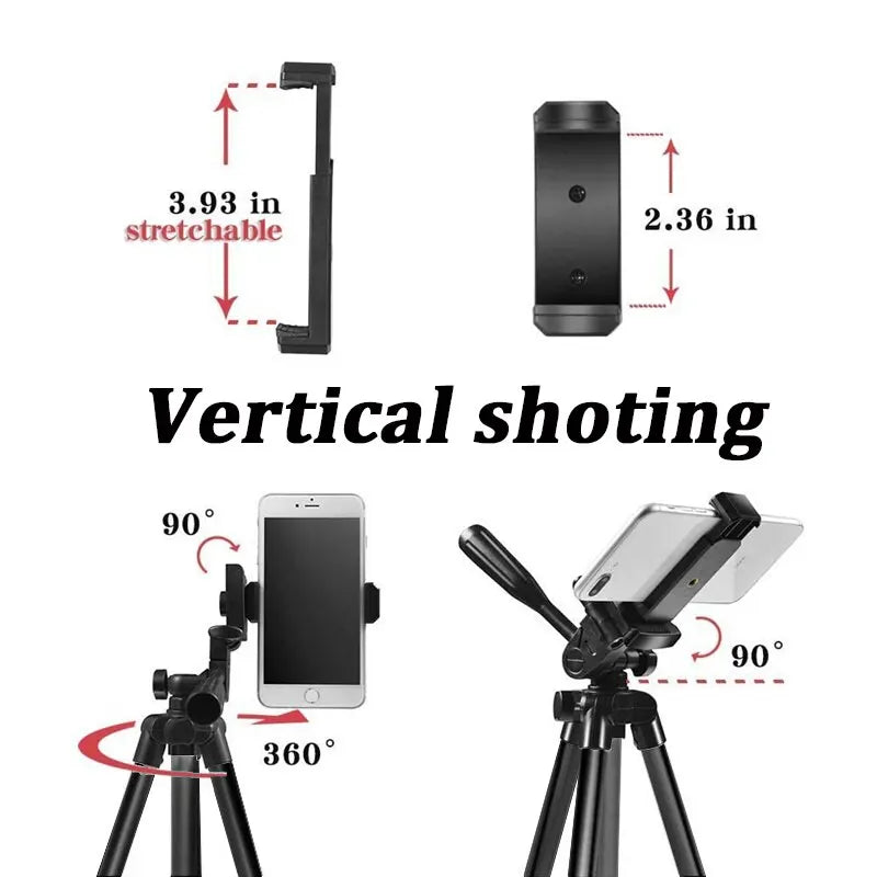 NEW NA-3120 Phone Tripod Stand 40inch Universal Photography Live Streaming YouTube TikTok Reels Video Recording for iPhone Samsung Xiaomi Huawei iPhone Aluminum Travel Tripod