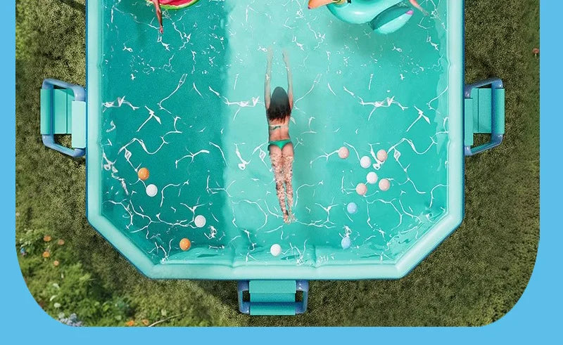 NEW Arrivals 3M PVC Swimming Pool Foldable Non-Inflatable Home Outdoor Garden Backyard Summer Water Sports Party For Family Children