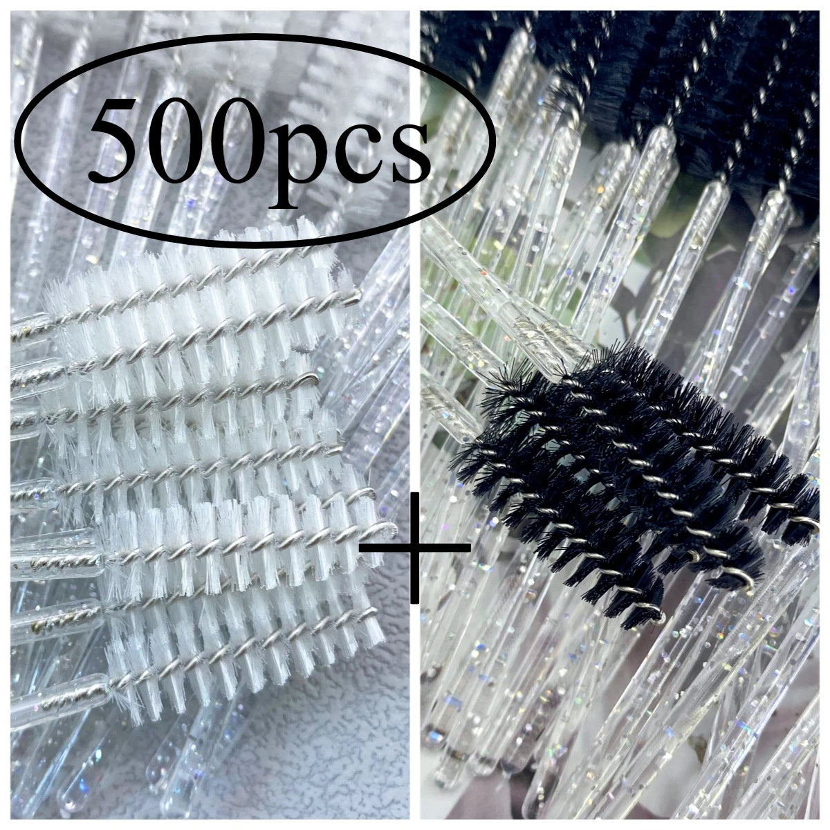 NEW Arrivals 500 PCS Set Transparent/Black/Mixed Color Eyelashes Brushes Set Disposable Lash Mascara Brush Lashes Extension Eyebrow Wands Applicator Make-Up Tools Women Cosmetic Accessories