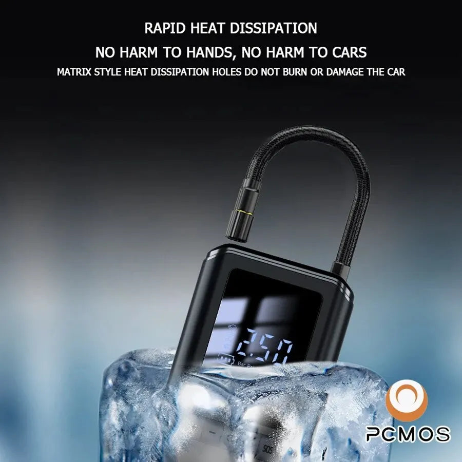 PCMOS 1 Set Inflation Pump Multi Functional Portable Handheld Wireless Charging Digital Display Tire Inflation Pump